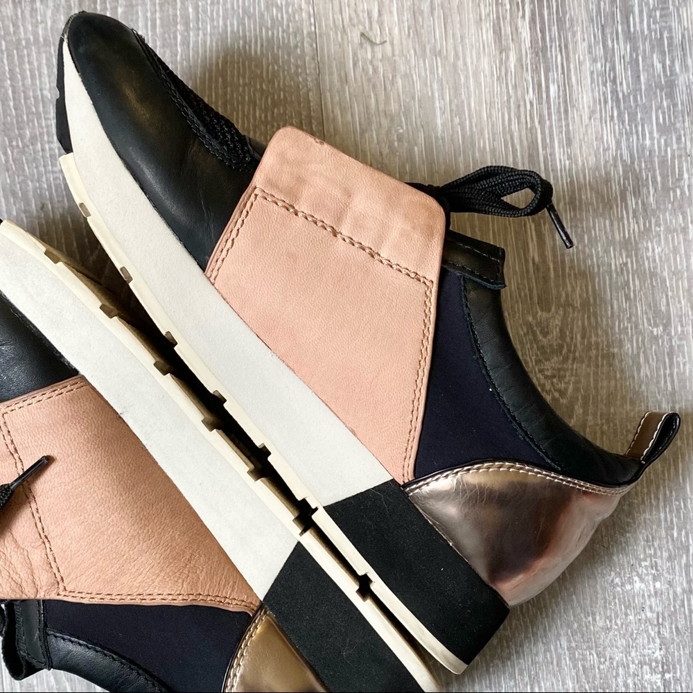 dolce vita metallic high top sneaker